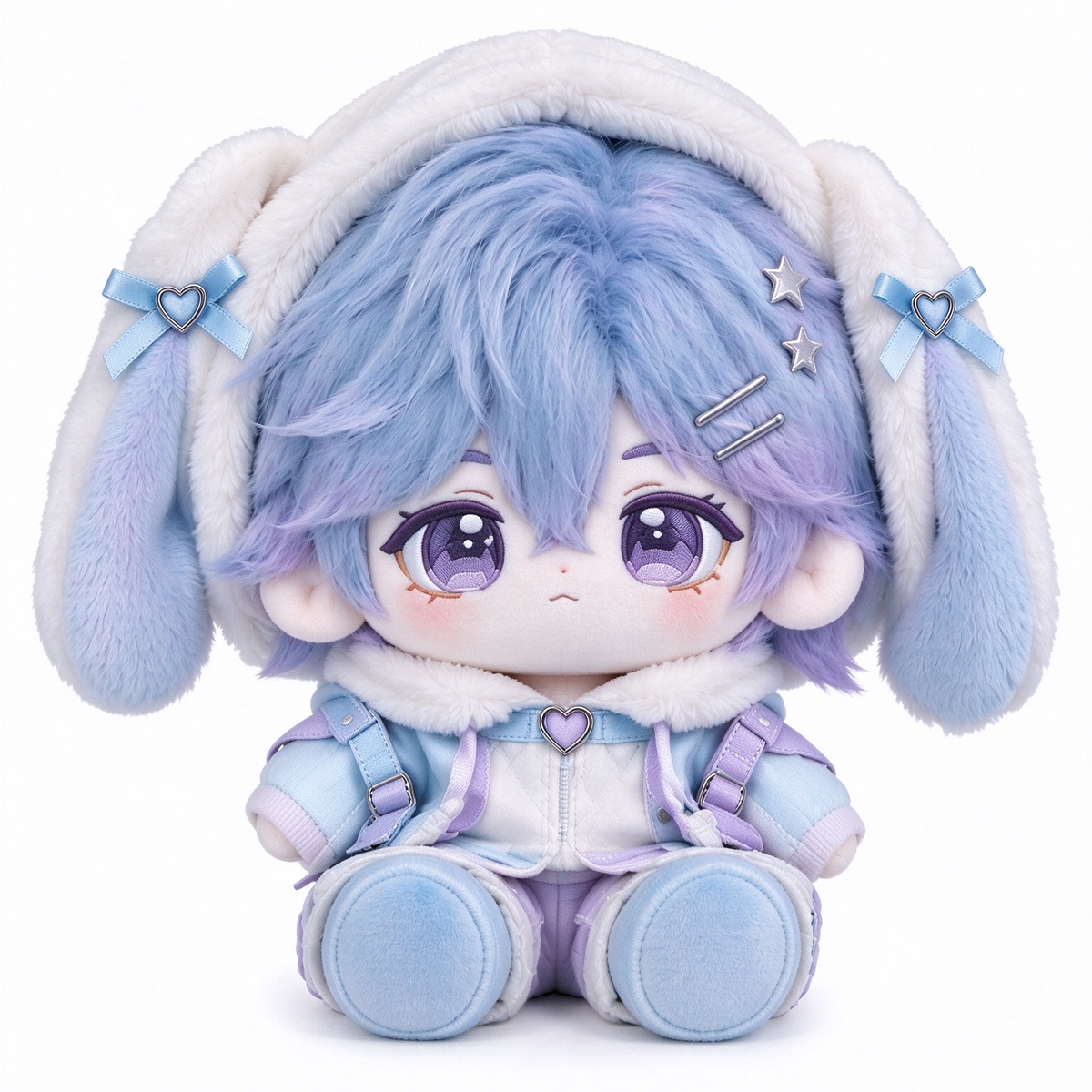 40CM Lavender Blue Bunny Cotton Doll