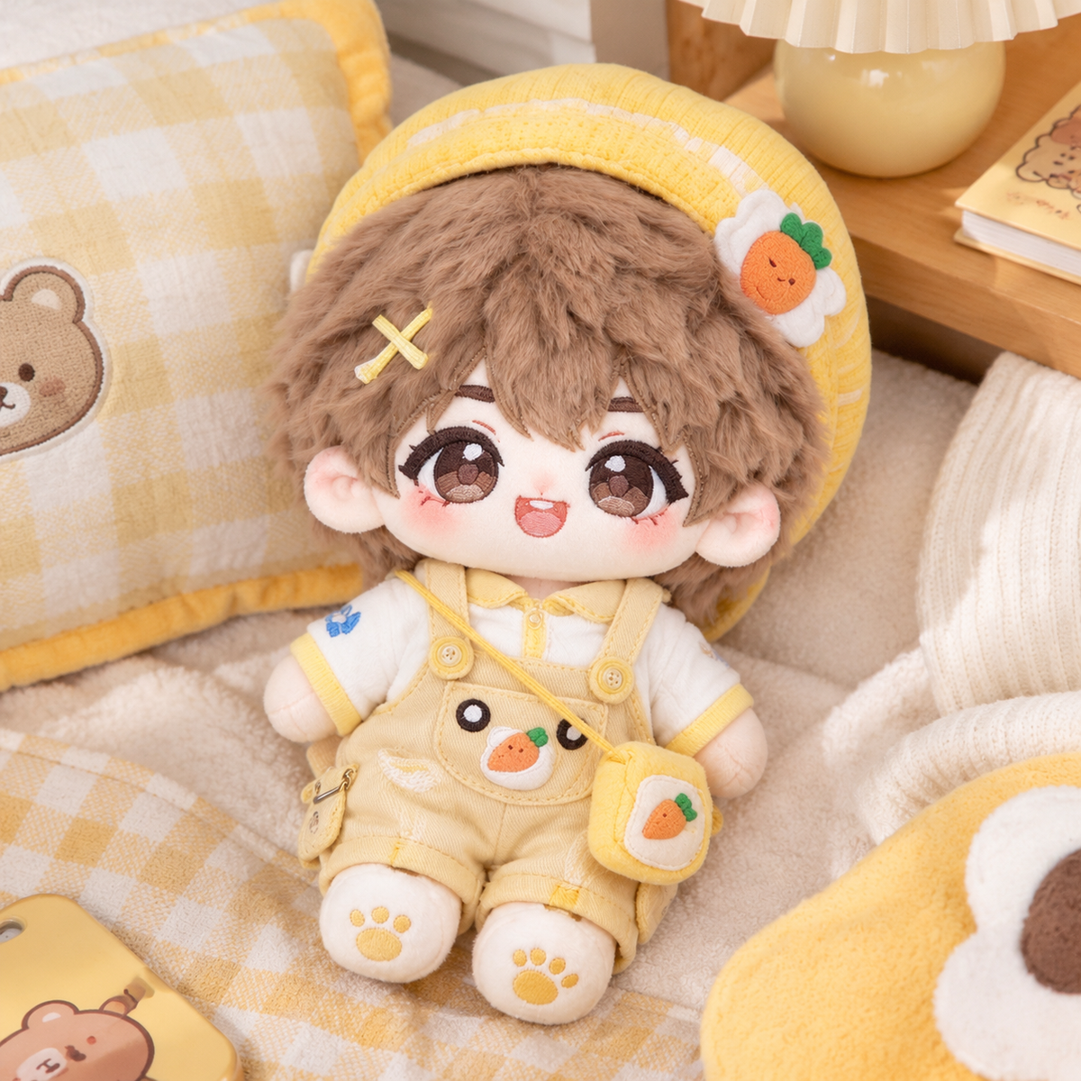 10CM Carrot Overalls Cotton Doll Cute Mini Stuffed Plush Toy