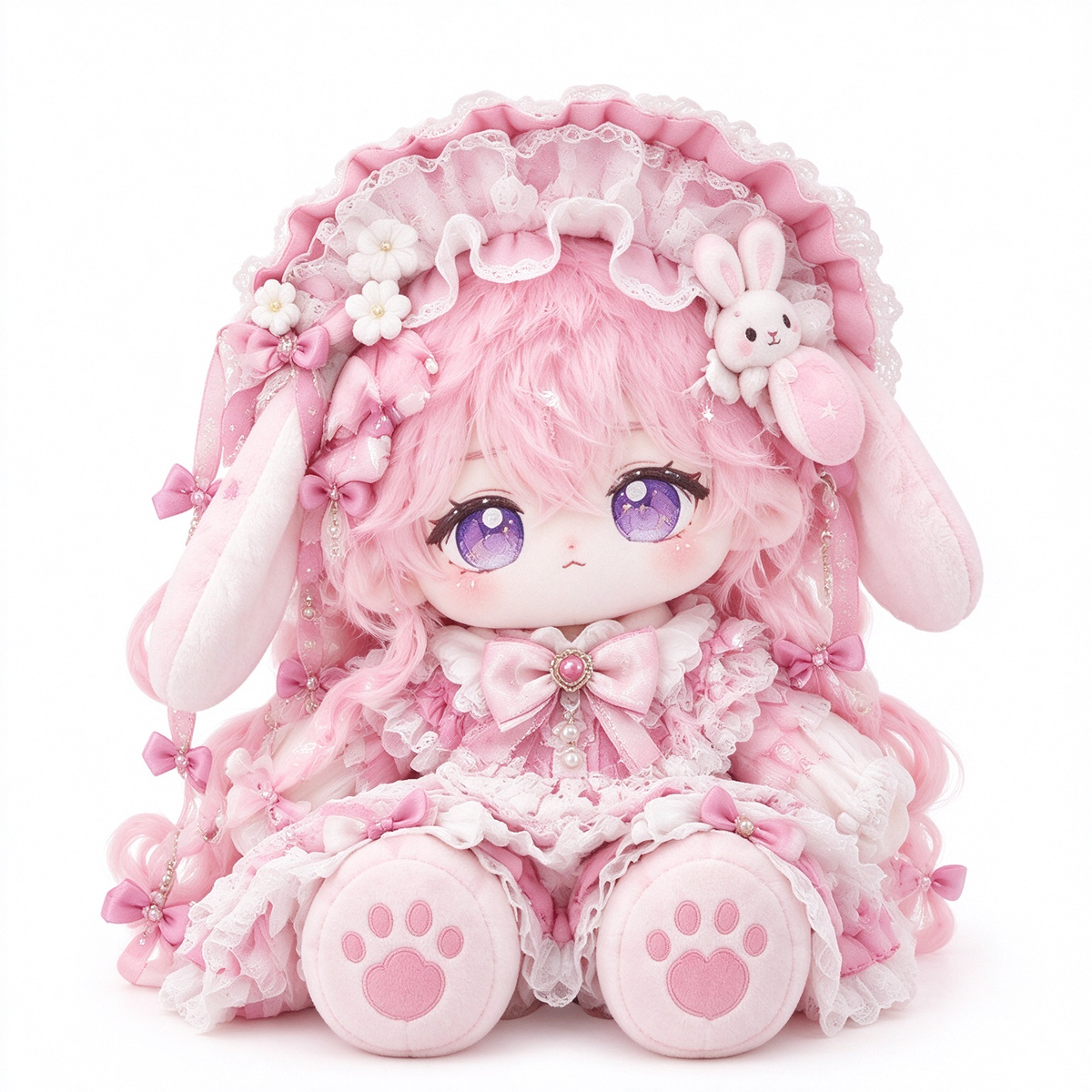 40CM Pink Bunny Lolita Cotton Doll