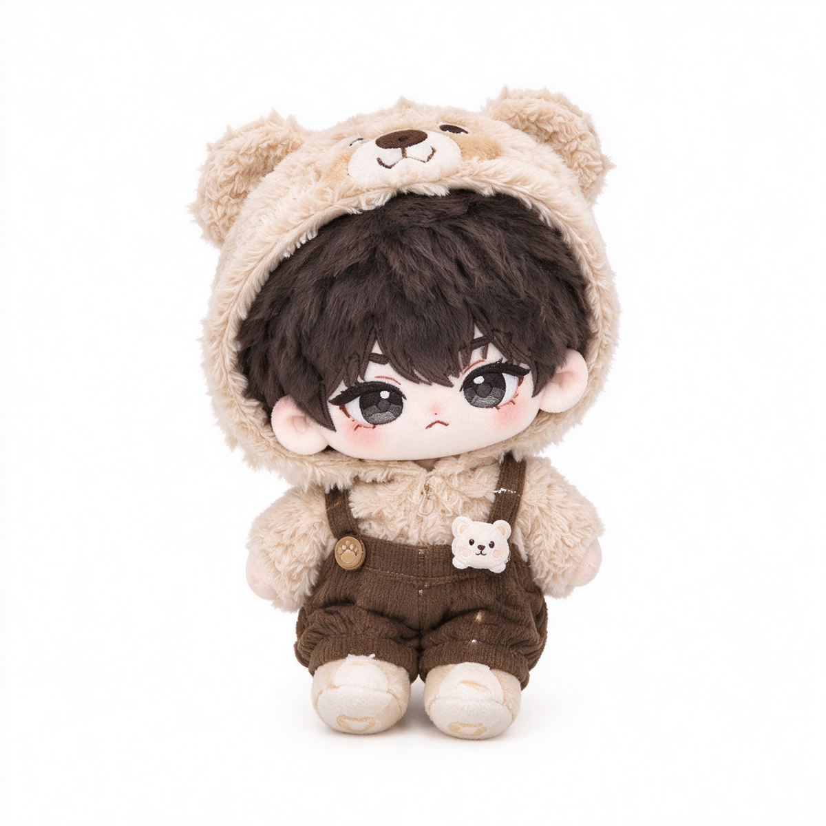 10CM Bear Hoodie Overalls Cotton Doll Kawaii Mini Plush Toy